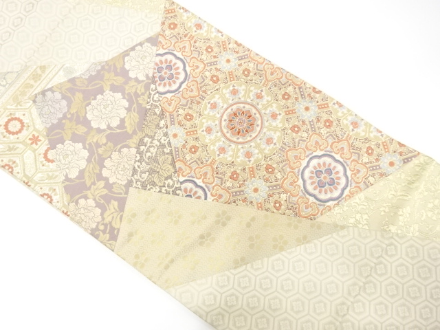 アンティーク　切りばめ風　名物裂織り出し袋帯(材料)